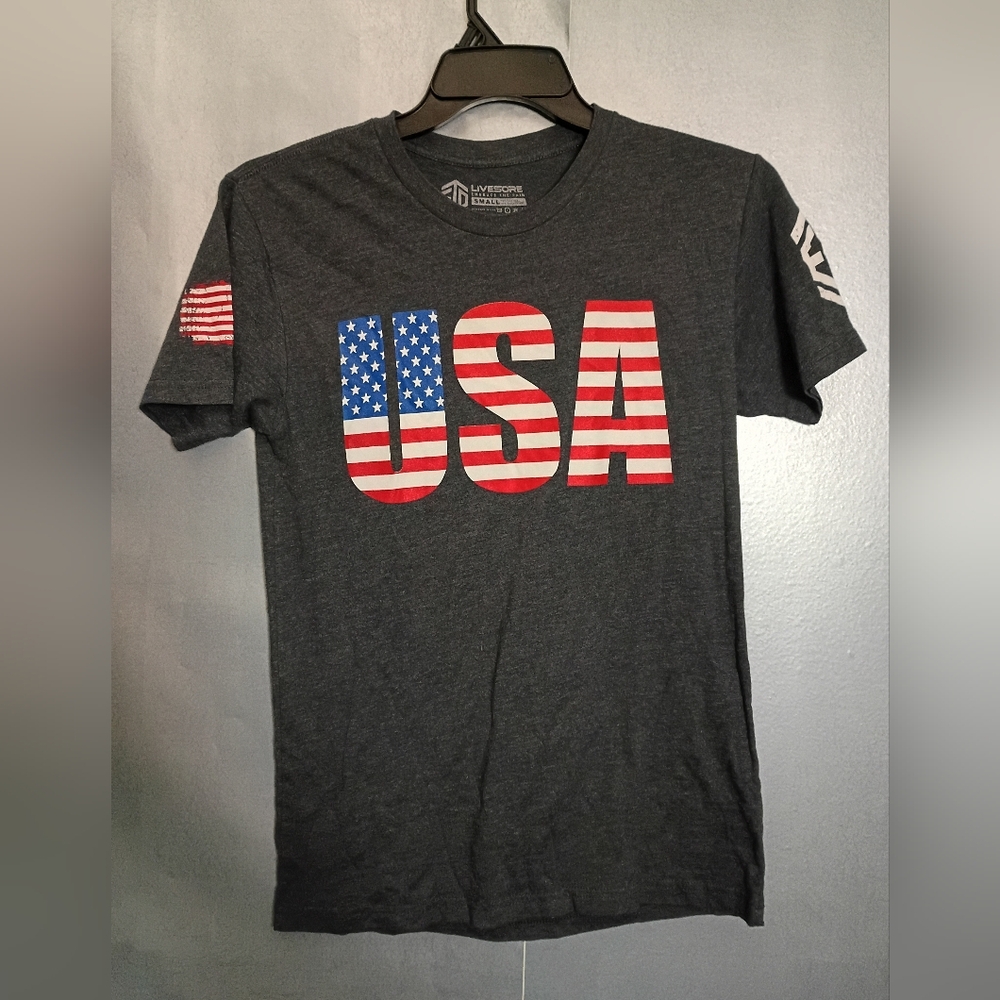 Women's Charcoal USA Graphic Tee